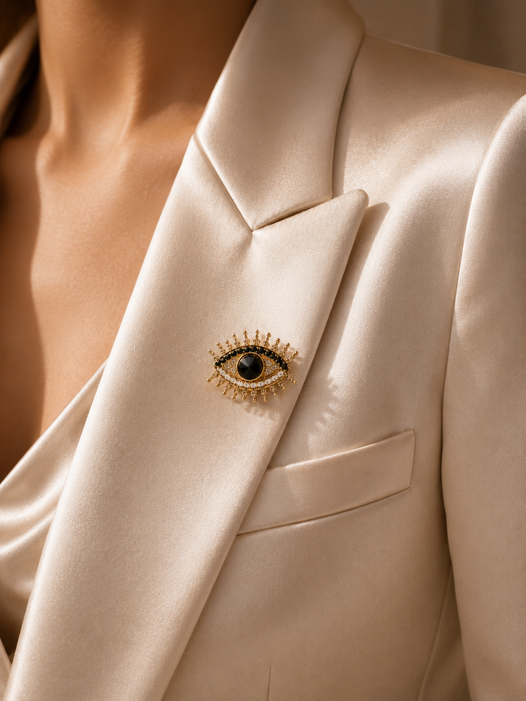Pin's Œil Dorée – Élégant Bohème-Chic