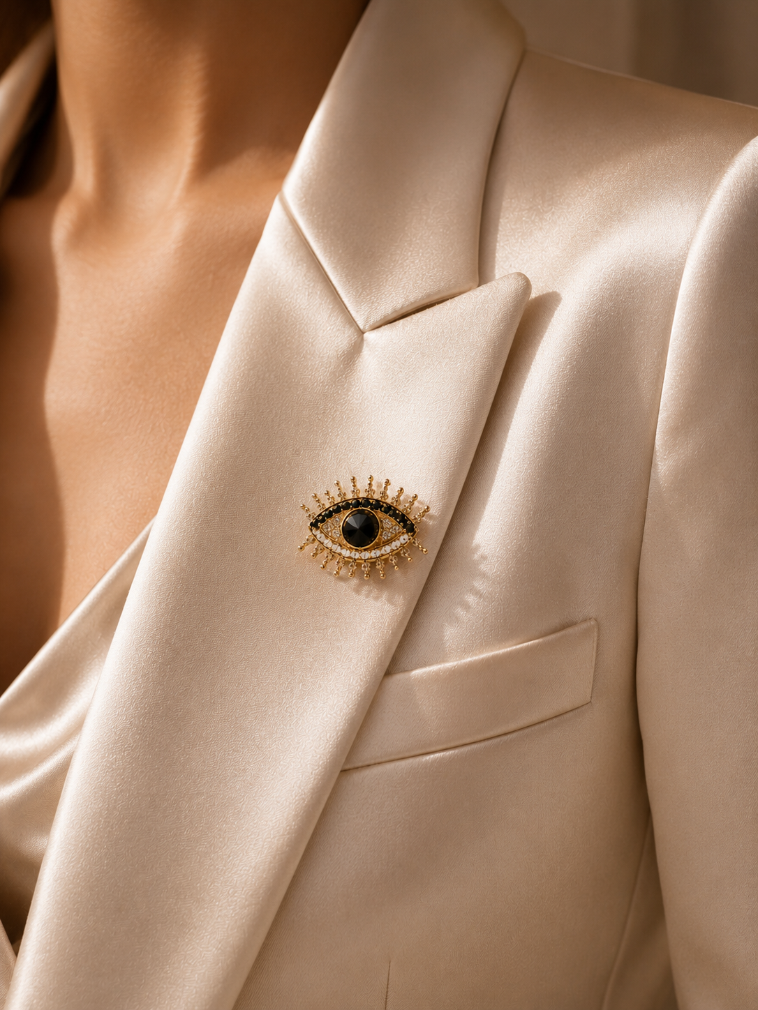 Pin's Œil Dorée – Élégant Bohème-Chic