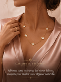 Collier Trèfle Porte-Bonheur — Nacre & Or