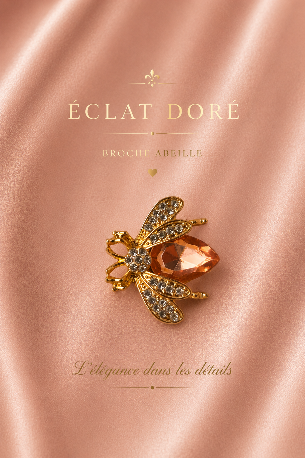 Broche Abeille "Éclat Doré"