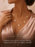 Collier Trèfle Porte-Bonheur — Nacre & Or
