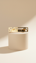 Barrette géométrique or brossé